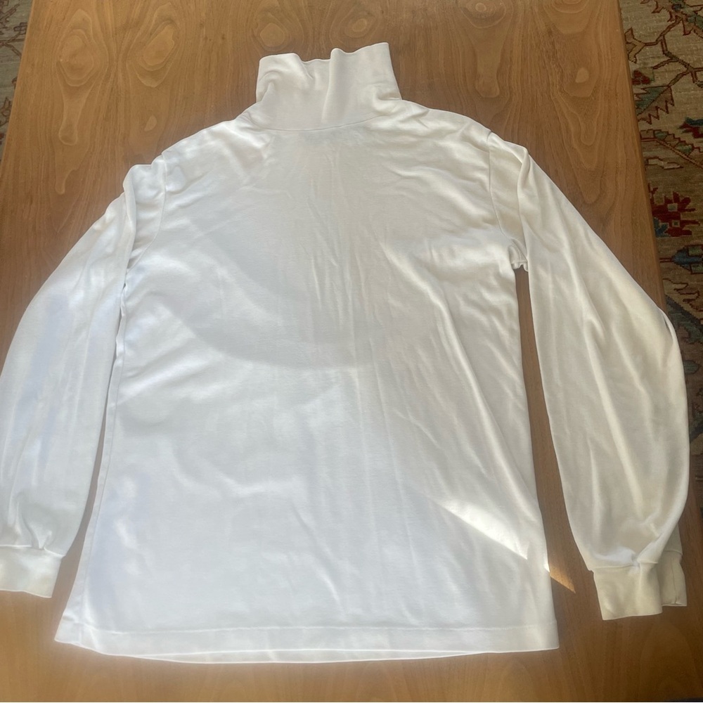 White Turtleneck Long Sleeve Top size medium-ish